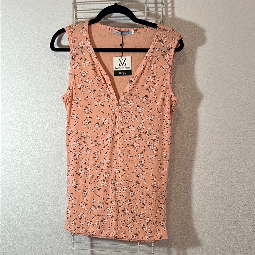 Michelle Mae Peach with floral Tank